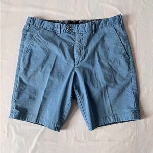 Ted Baker London Blue Geometric Shesho Chino Shorts Size 36R cotton